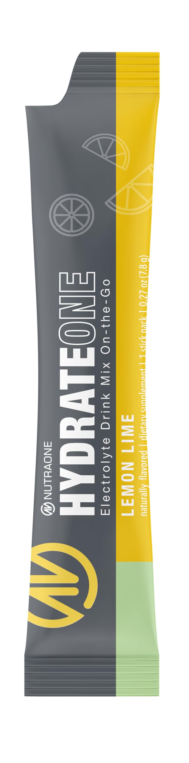 NutraOne HydrateOne being mixed in a glass for refreshing hydration.