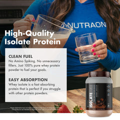 NutraOne IsolateOne label highlights absence of amino spiking.