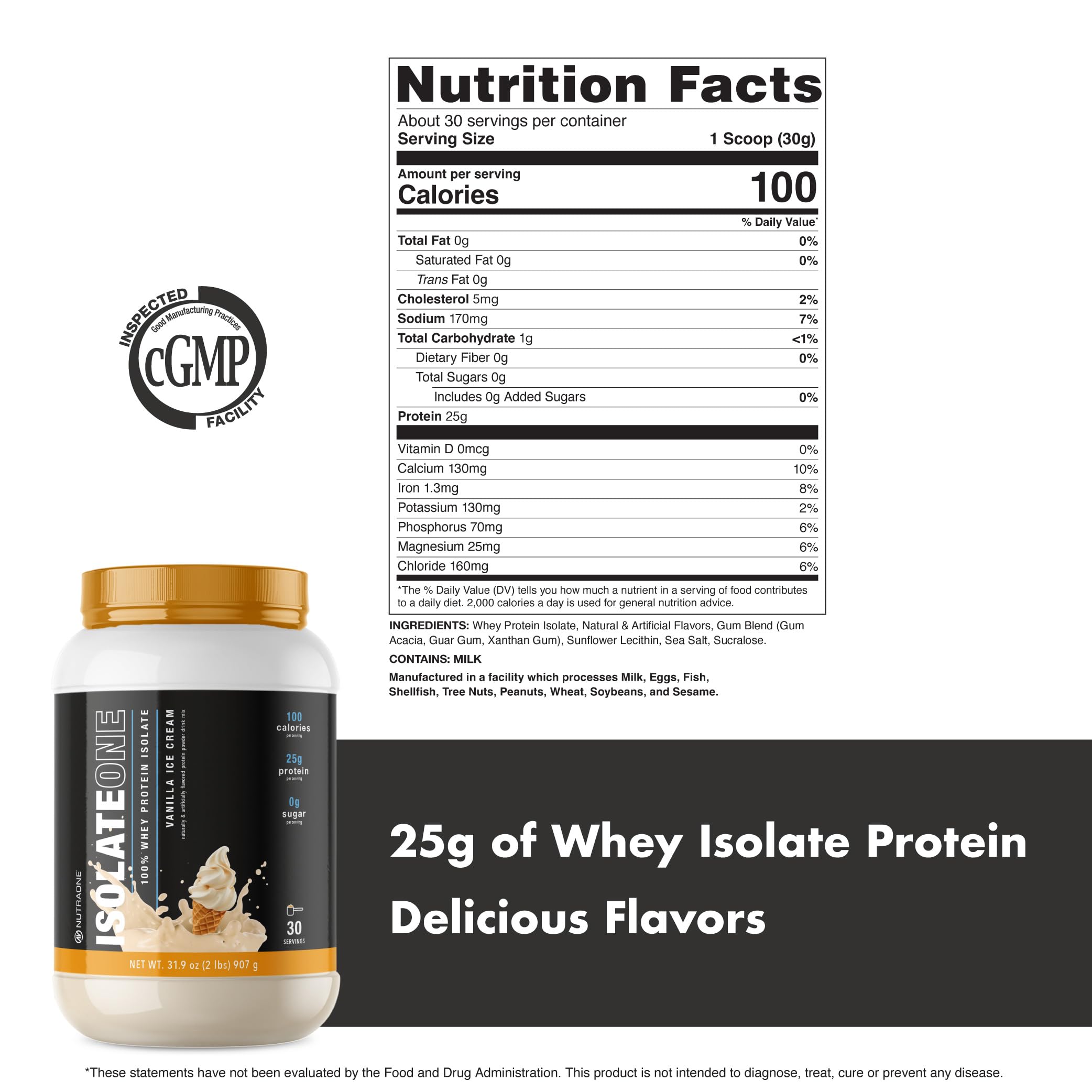 NutraOne IsolateOne packaging image highlighting airtight packaging