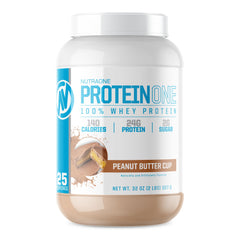 NutraOne ProteinOne Chocolate PB Cup bottle, great post-workout shake option.