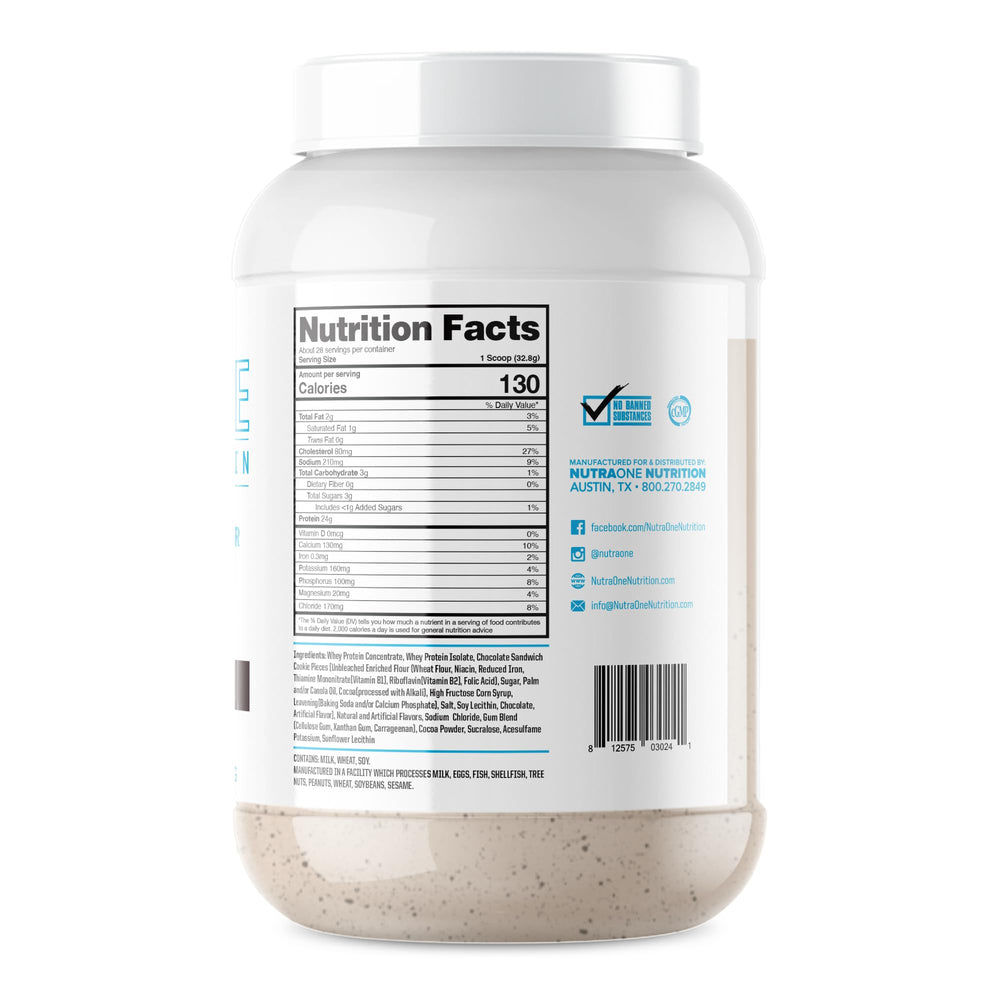 Pouring ProteinOne into a shaker for fast mixability
