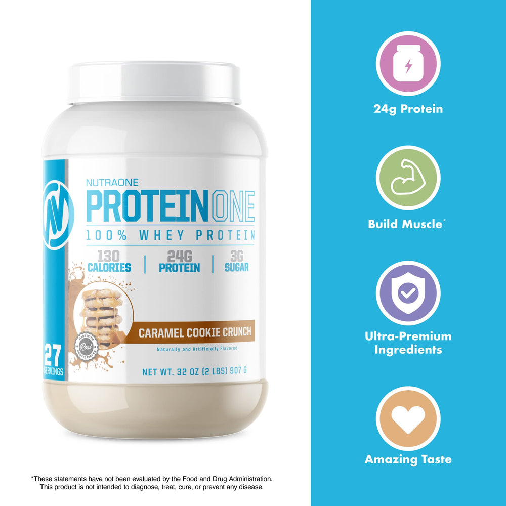 NutraOne ProteinOne vanilla ice cream pour captures smooth serving