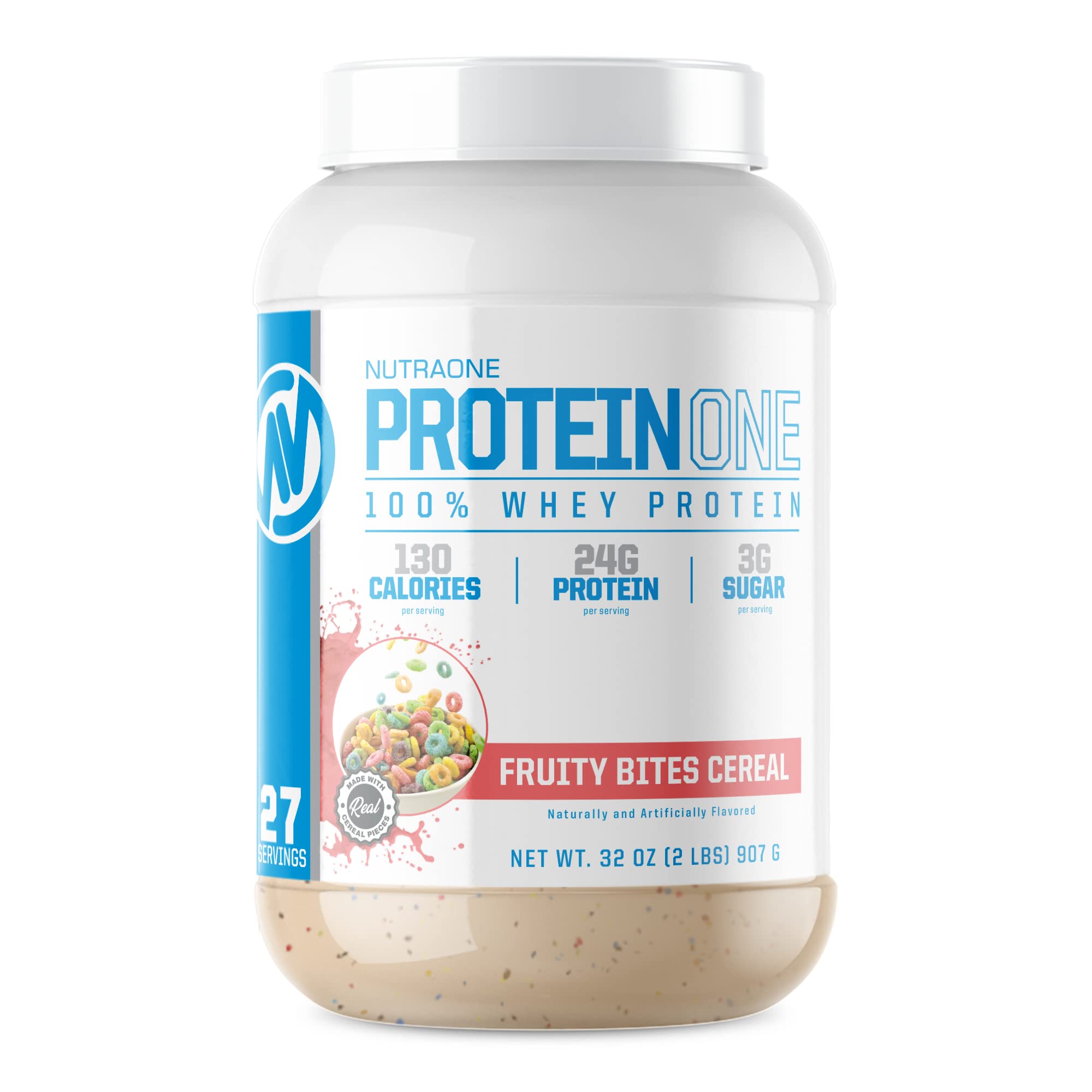 NutraOne ProteinOne whey container highlights high-protein powder for recovery and growth.