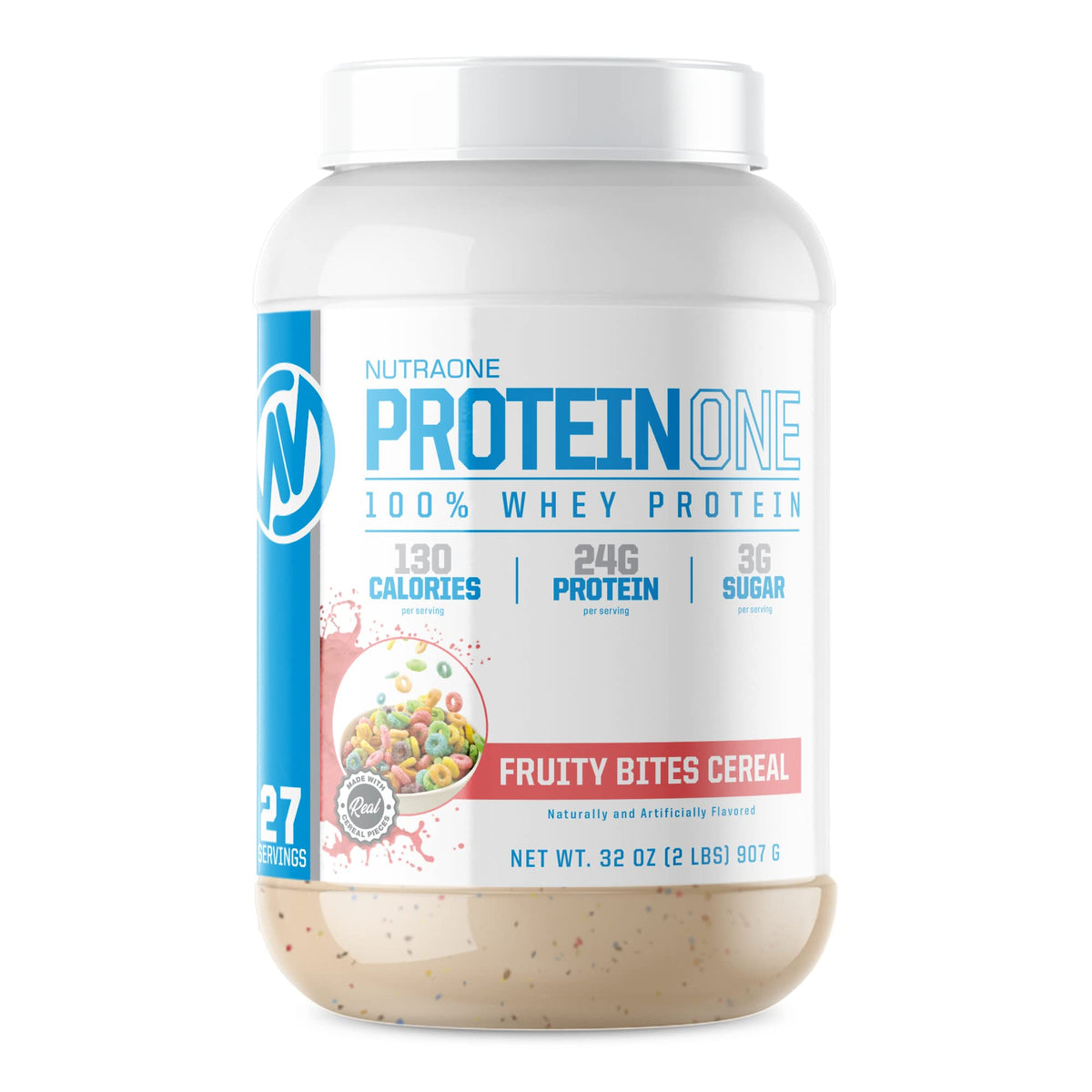 NutraOne ProteinOne whey container highlights high-protein powder for recovery and growth.