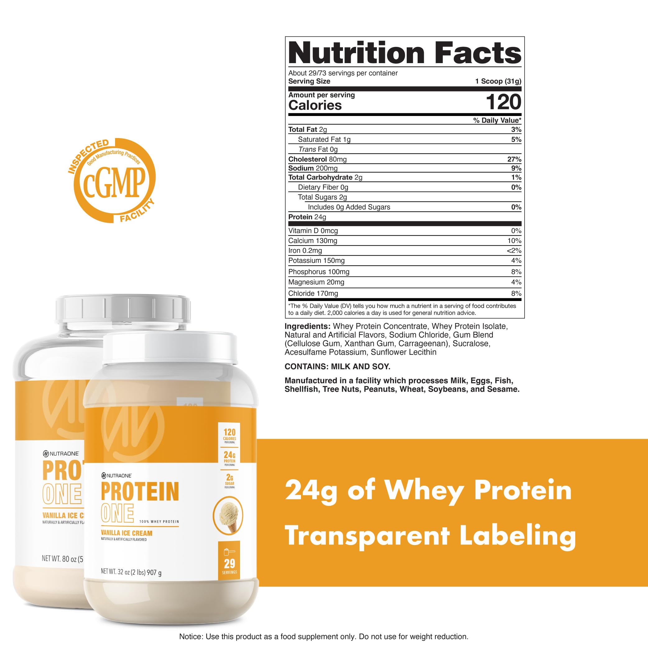 NutraOne ProteinOne low-sugar per serving highlights diet-friendly protein option.
