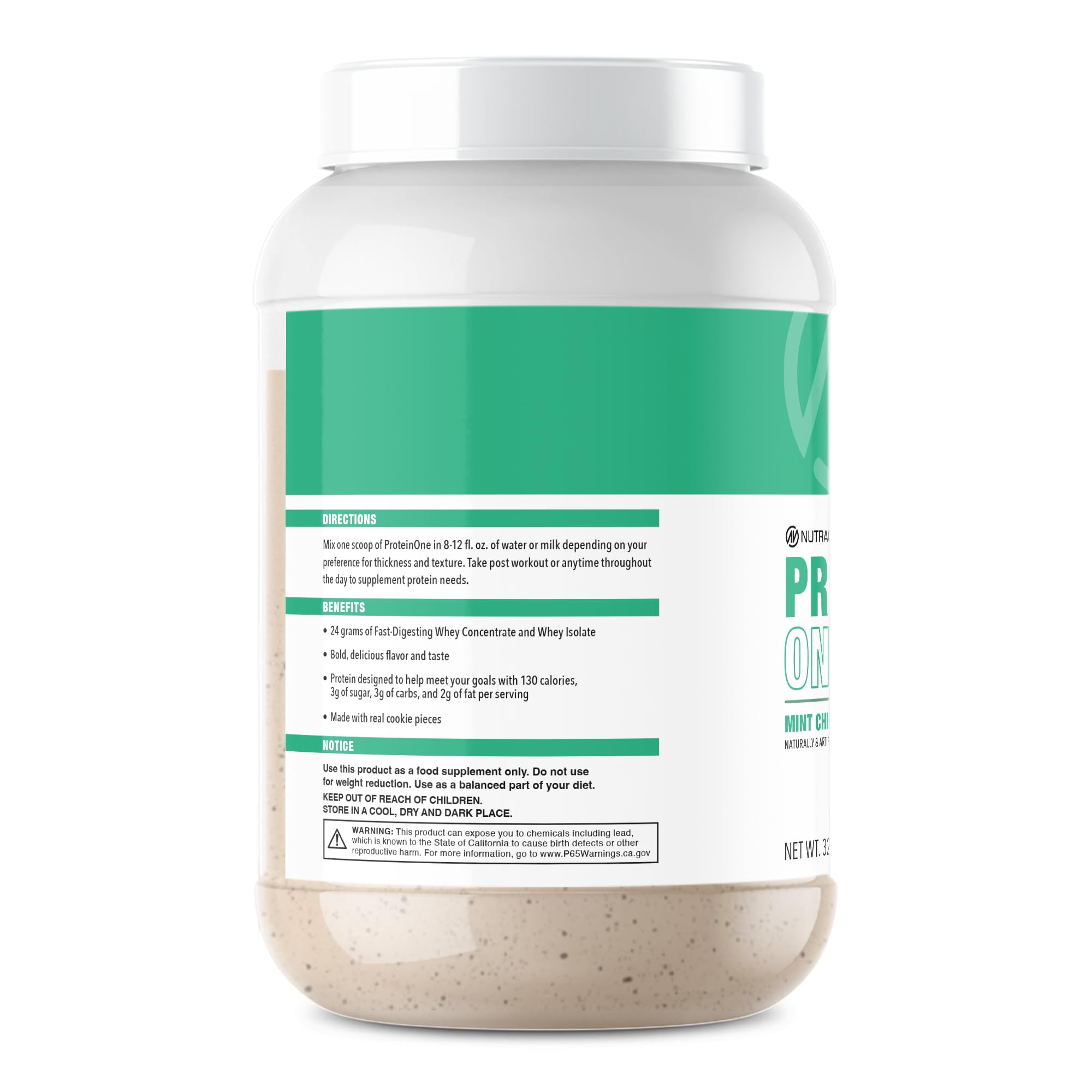 NutraOne ProteinOne whey shake in glass after training.