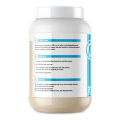ProteinOne whey being poured into a glass for a post-workout shake