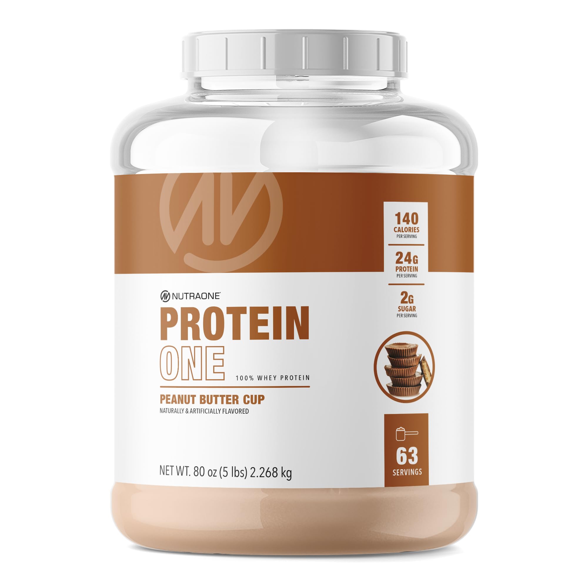 NutraOne ProteinOne whey powder tub for quick daily protein.