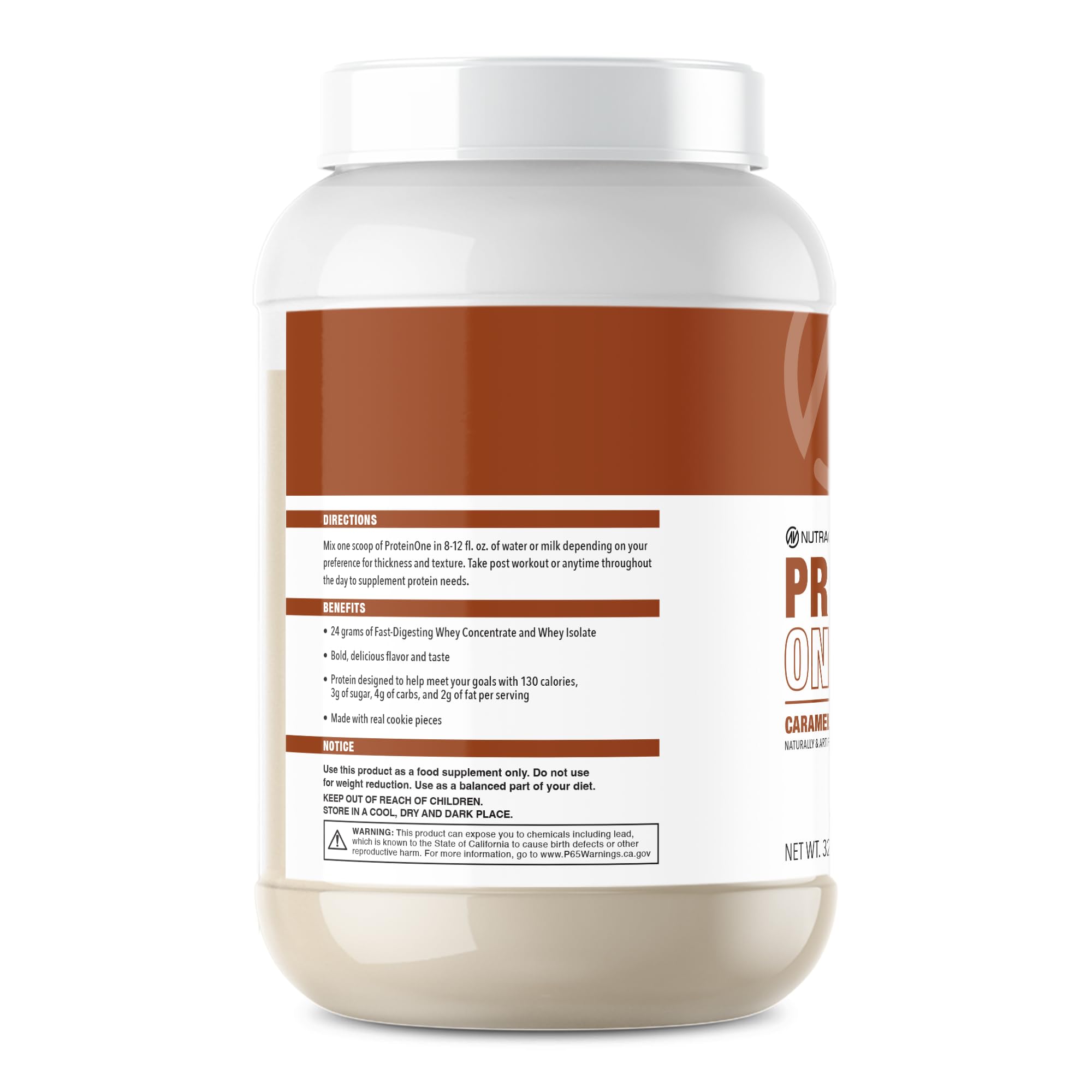 NutraOne ProteinOne whey protein 2 lb bottle for daily shakes