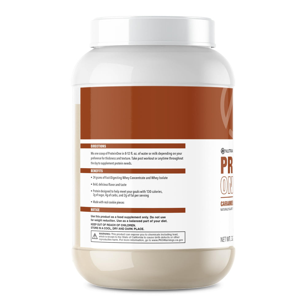 NutraOne ProteinOne whey protein 2 lb bottle for daily shakes