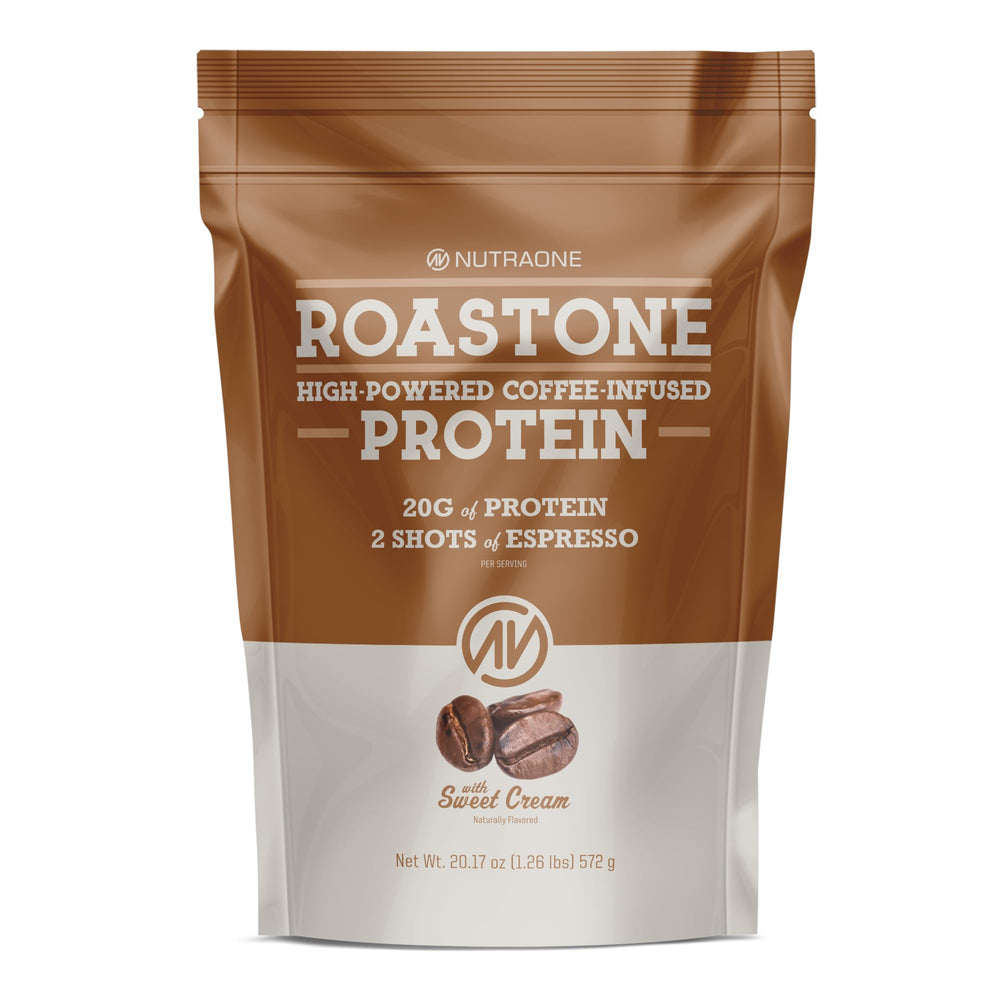 NutraOne RoastOne bottle showcases creamy iced cappuccino flavor for energy