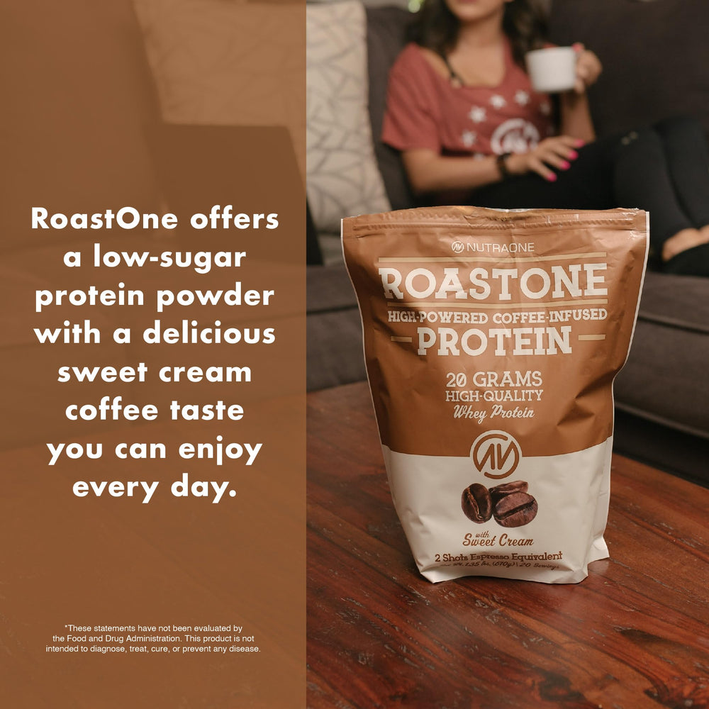 NutraOne RoastOne label highlights GMP facility quality