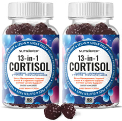 NutraPep Cortisol Gummies bottle front for daily stress support and focus