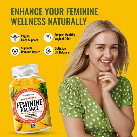 NutraPep gummies close-up highlighting pineapple-cranberry blend for urinary wellness support.