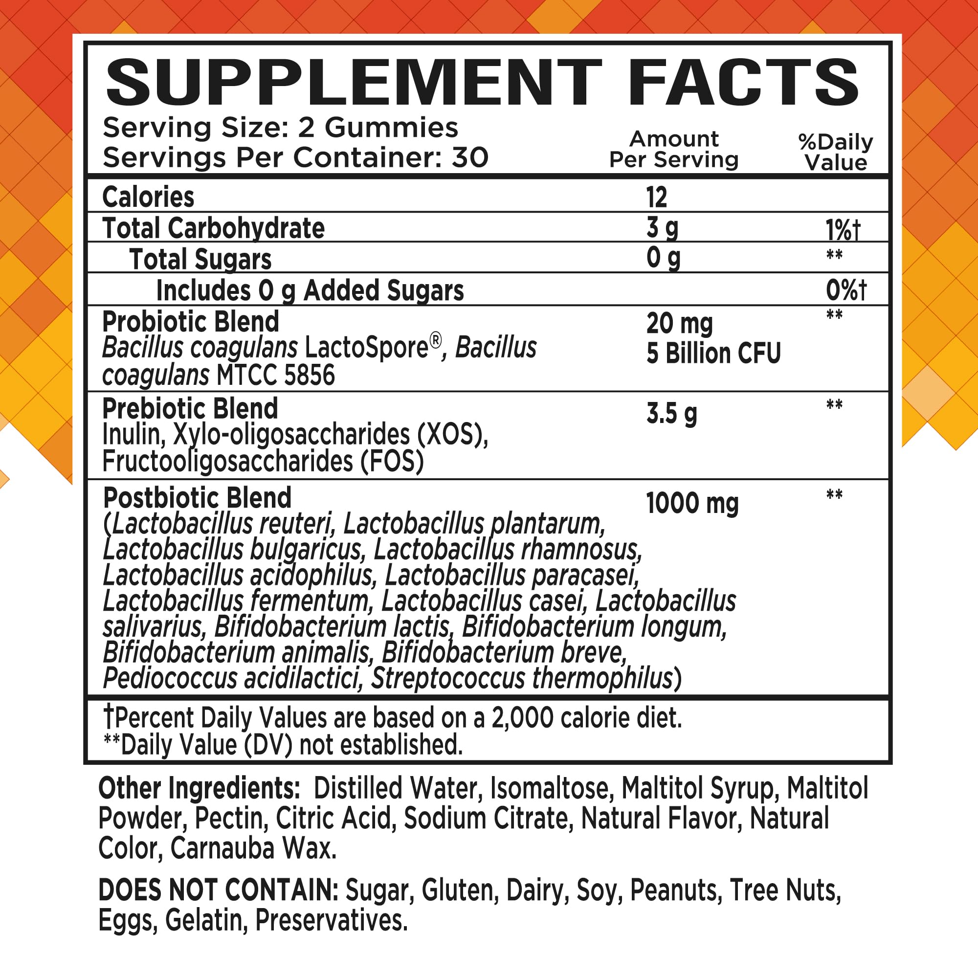 NutraPep ingredients panel highlights the prebiotic, probiotic, and postbiotic blend.