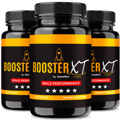 NutraRize BoosterXT bottle front showing capsules for daily energy support.