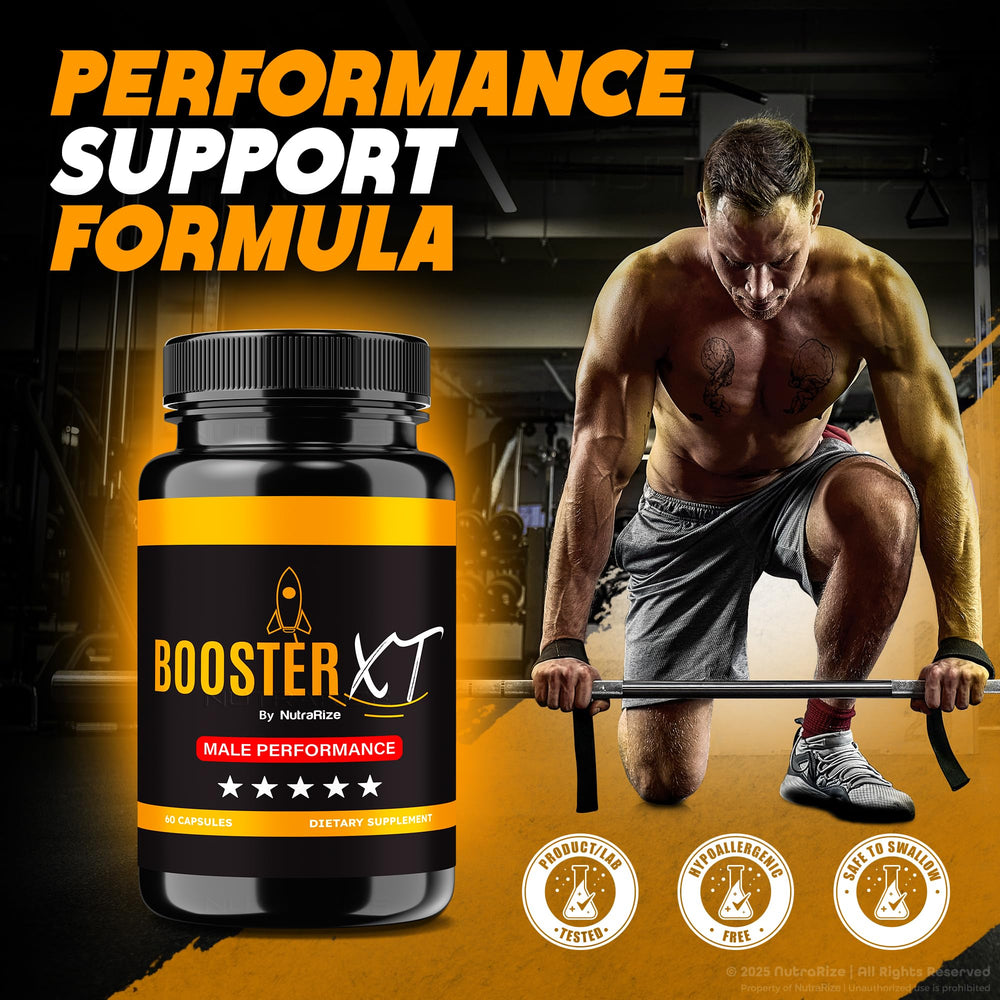 NutraRize BoosterXT Pro capsules close-up, premium formula for peak performance.