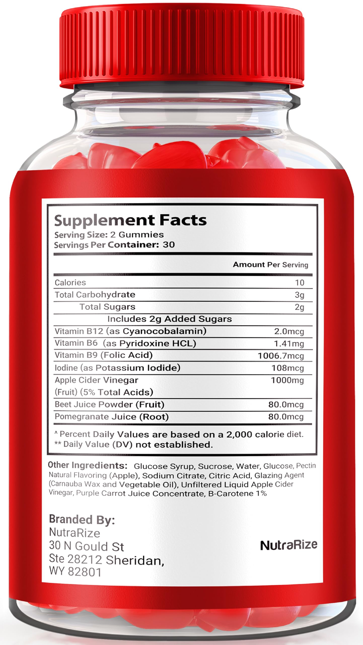 NutraRize Keto Burner Gummies bottle-pour showing quick, on-the-go consumption.