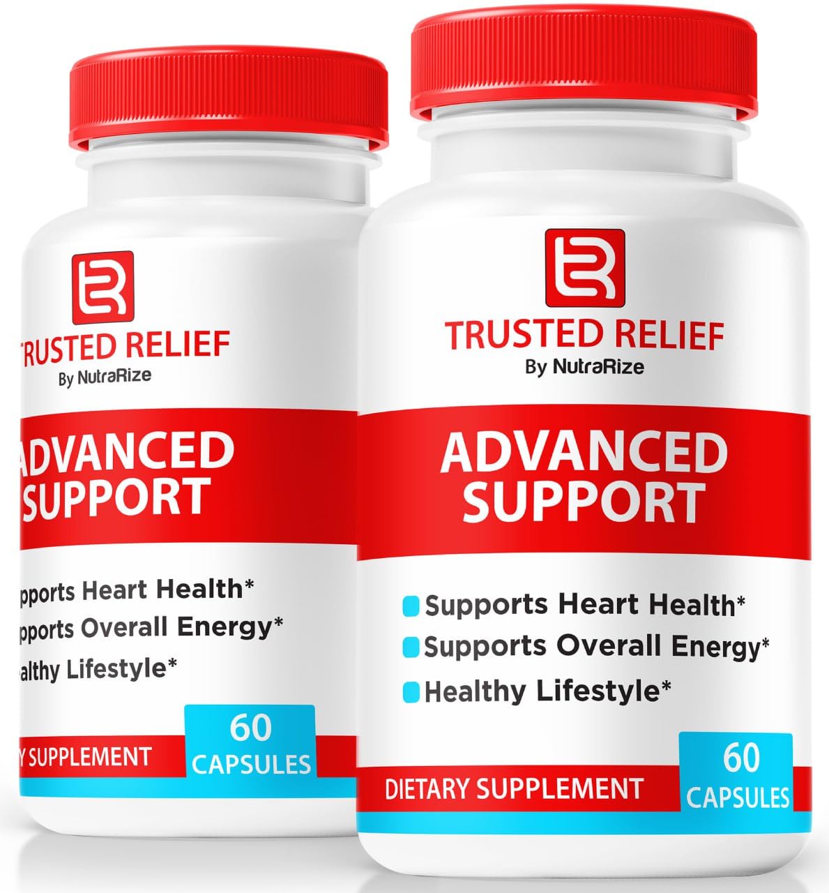 NutraRize Trusted Relief Capsules bottle front for daily energy support.