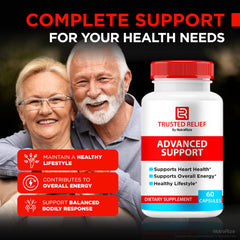 NutraRize Trusted Relief Capsules ingredients chart highlights plant-based components.