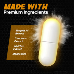 Hand holding NutraRize Vigor Force bottle illustrates a simple daily ritual.