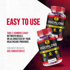 Lifestyle shot showing VigorLong Gummies as part of daily routine
