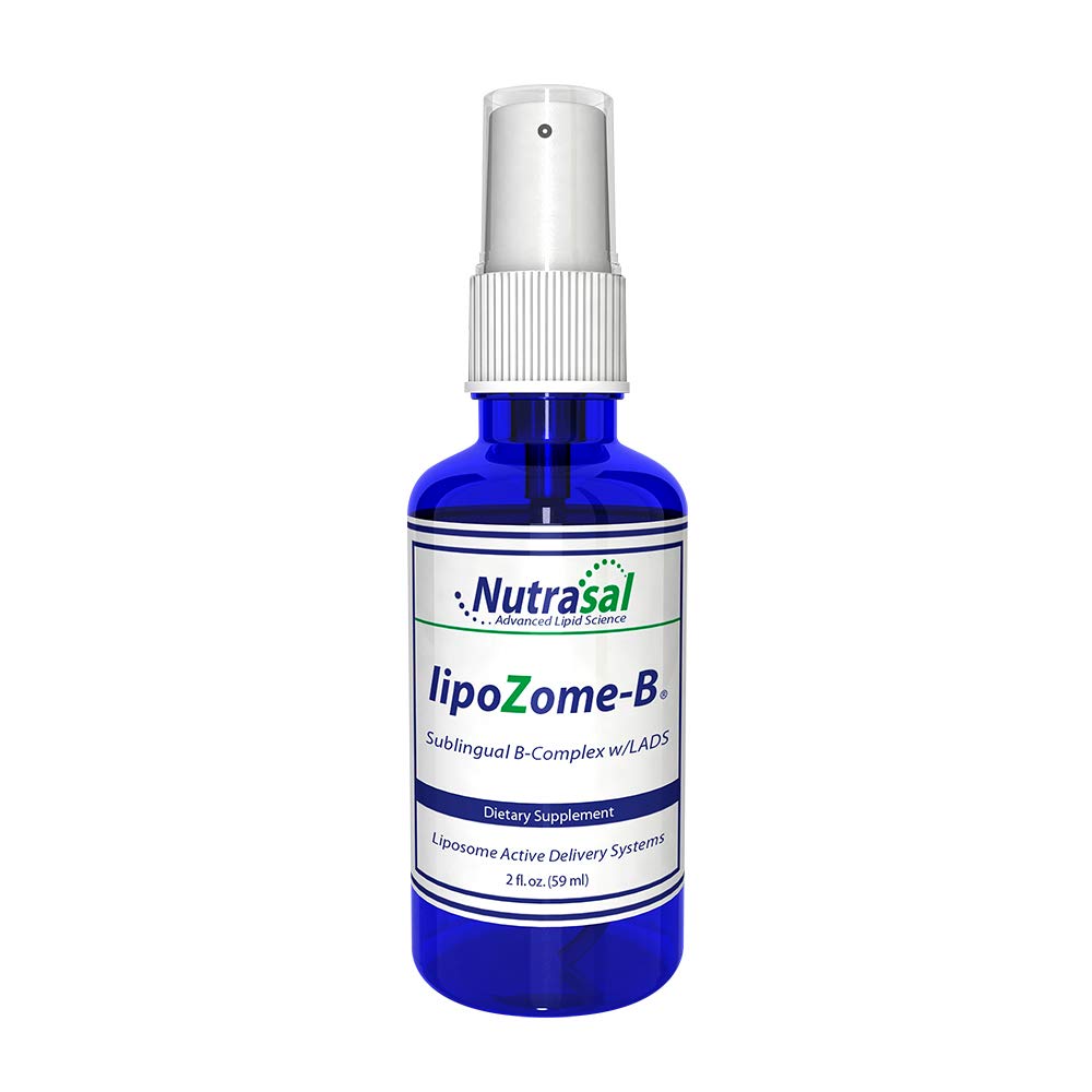 Nutrasal LipoZome B-Complex spray bottle front for daily on-the-go wellness