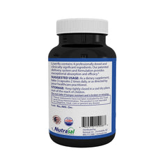 Nutrasal LiverFlo capsules close-up highlighting vegetarian capsules and clean ingredients