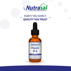 Nutrasal Micro D3 Drops daily-use bottle for modern routines