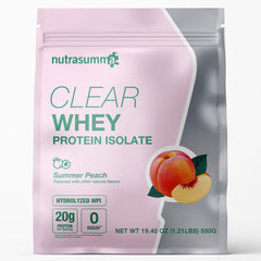Nutrasumma Clear Whey bottle presents a refreshing, sugar-free protein option for post-workout