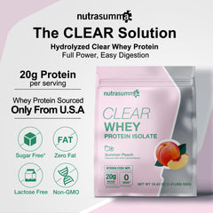 Nutrasumma Clear Whey dissolving powder blends easily for a crisp beverage