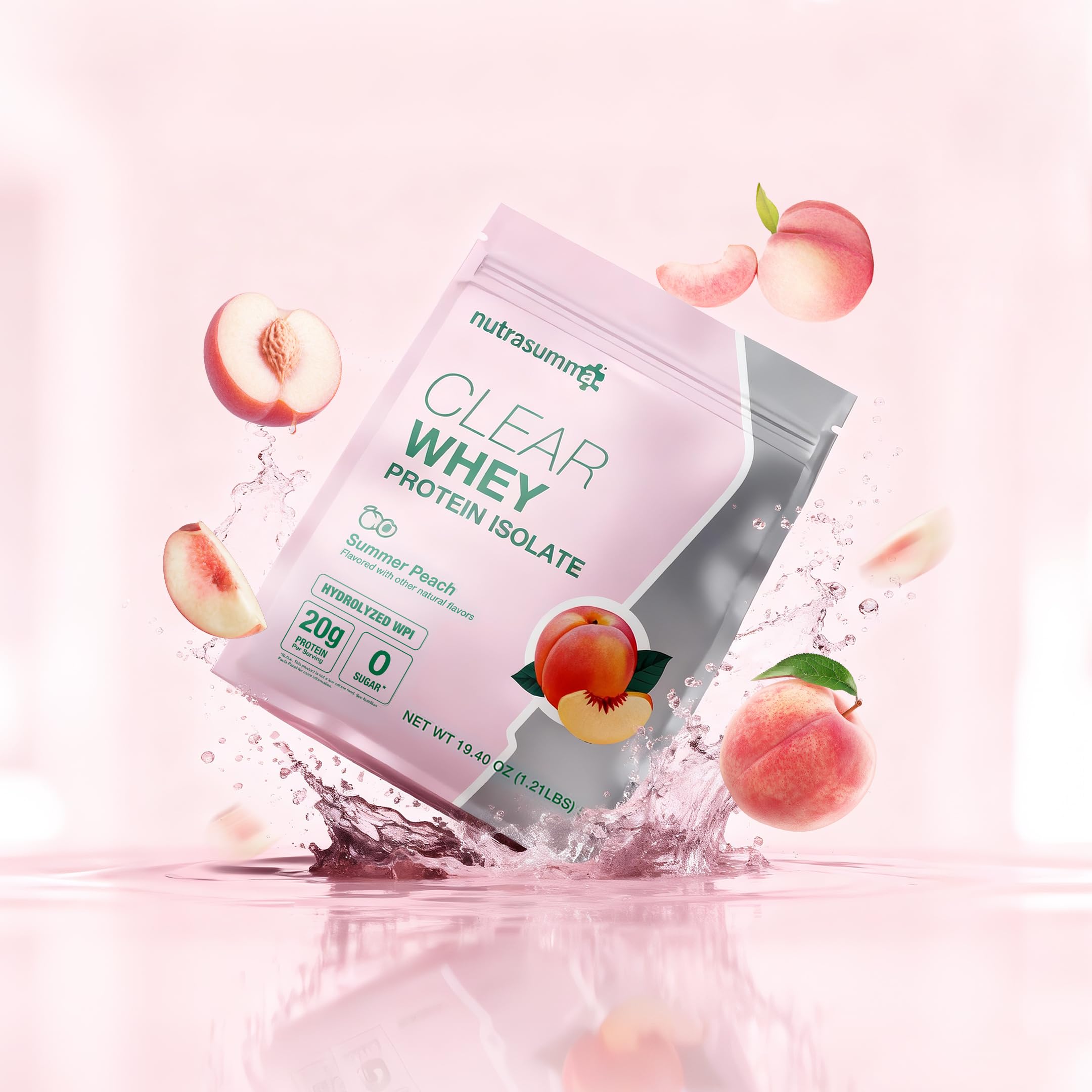 Nutrasumma Clear Whey protein can close-up shows US-sourced isolate benefits