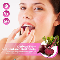 Nutrathrive beetroot capsules in hand suggesting portable daily supplementation