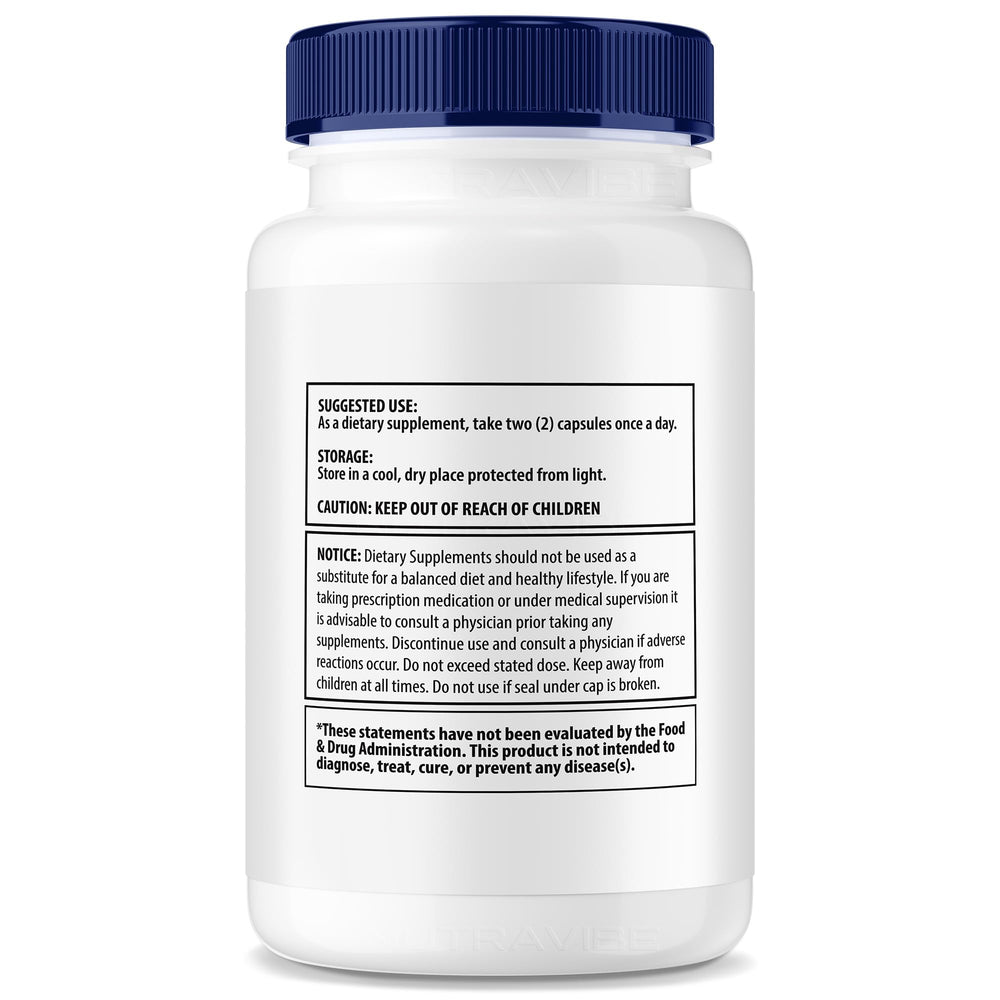 Close-up of NutraVibe NervaEase capsules highlighting smooth easy-to-swallow pills