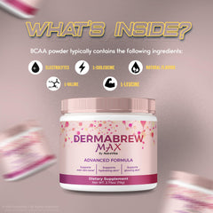NutraVibe DermaBrew Max daily routine setup on counter.