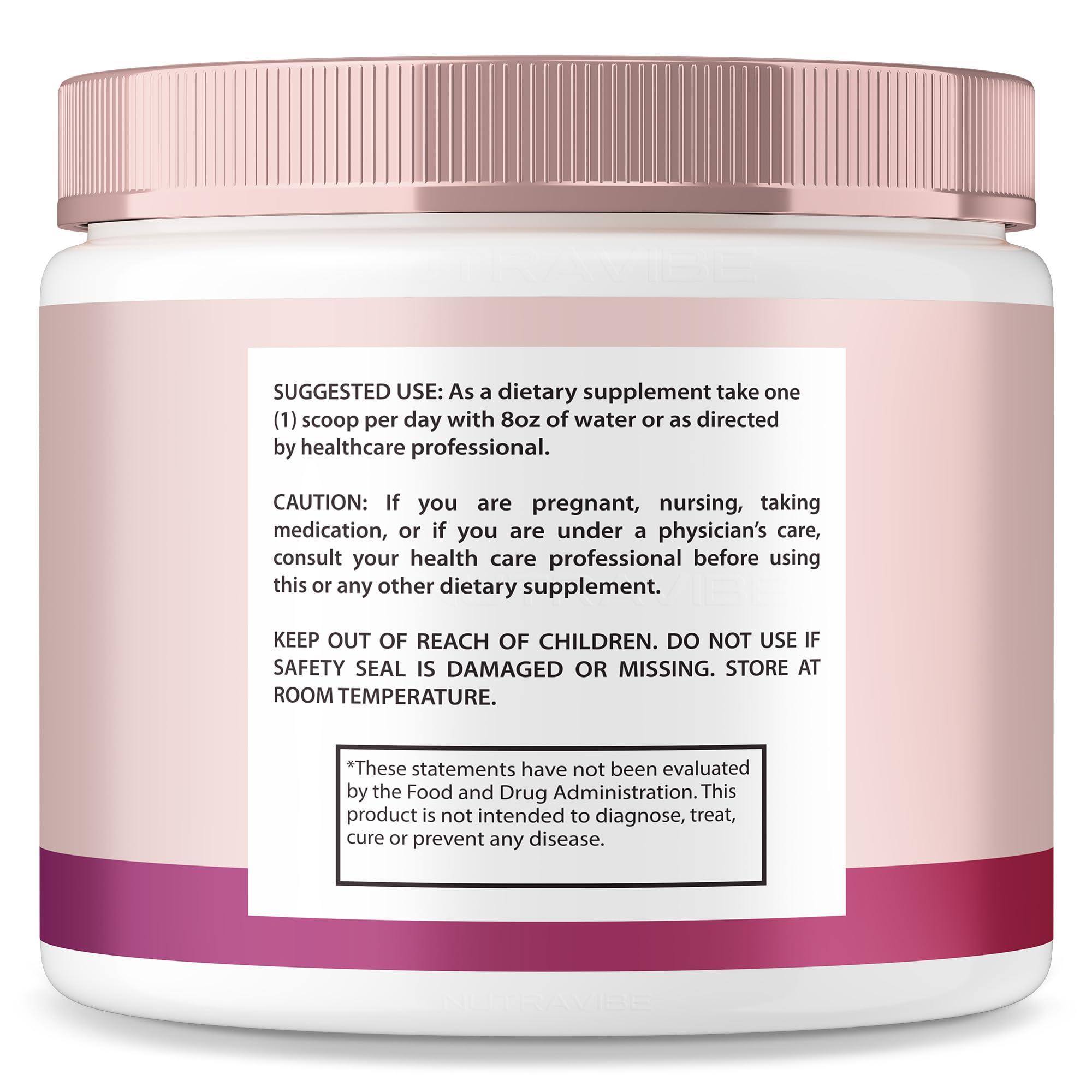 NutraVibe DermaBrew Max Korean formula jar highlights authentic blend.