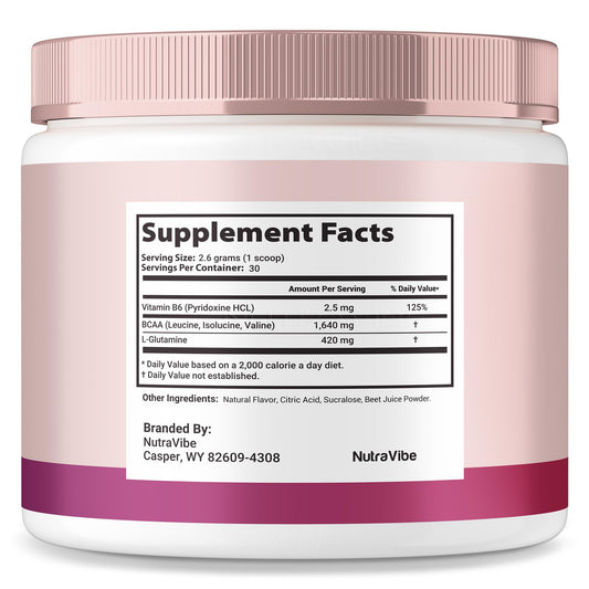 NutraVibe DermaBrew Max measuring scoop for precise mixing.