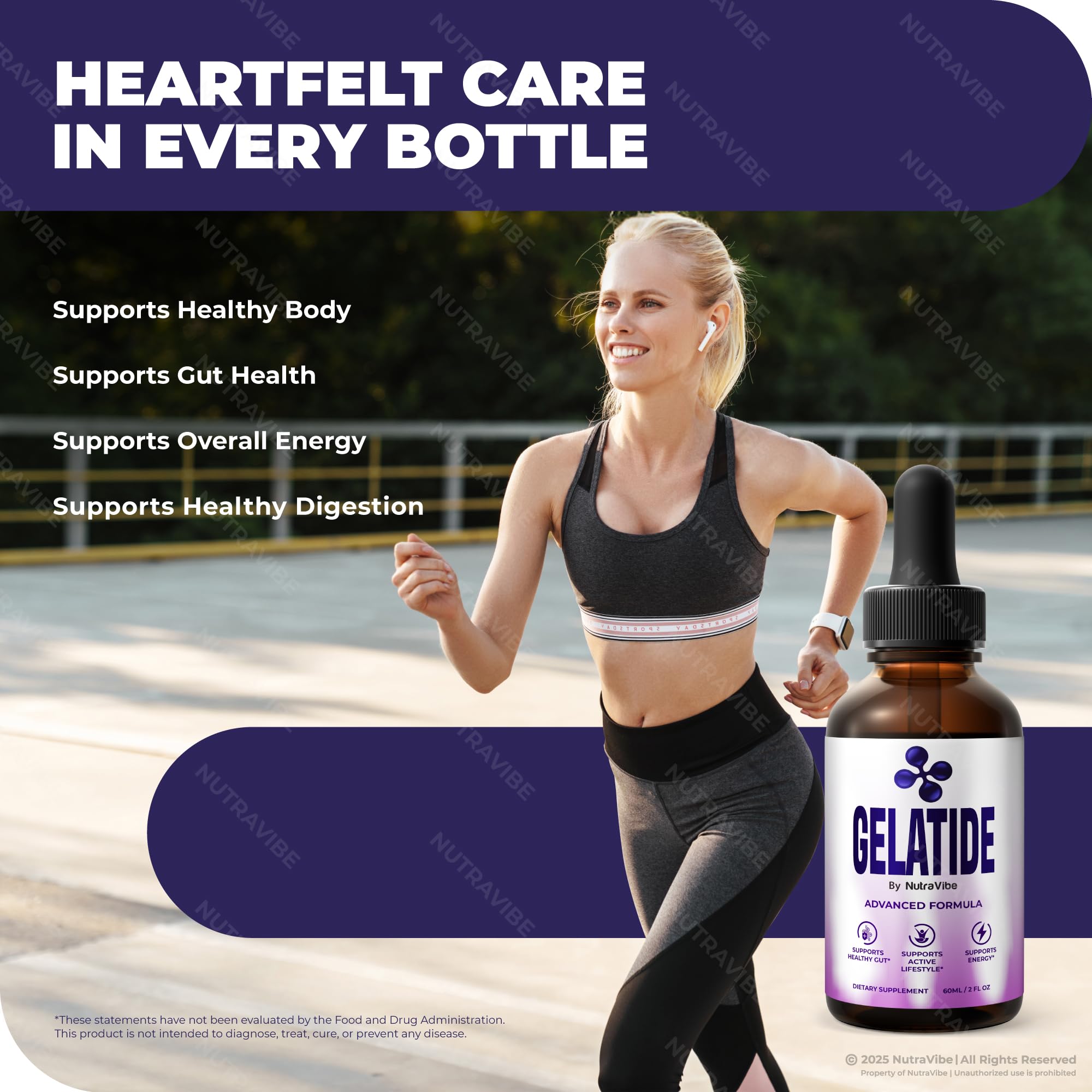 Gelatide Liquid in glass bottle signals premium formula