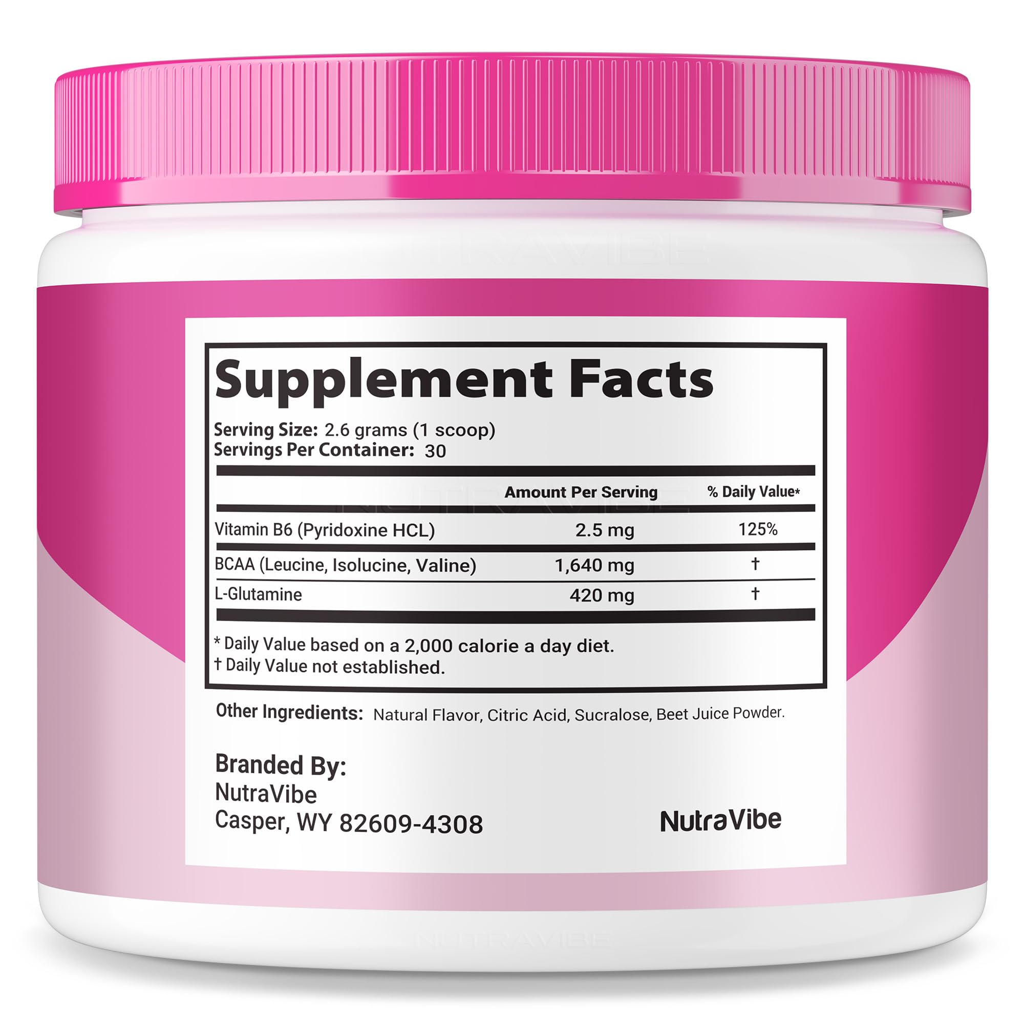 NutraVibe GelatinBurn scoop dispensing powder for quick, easy mixing.