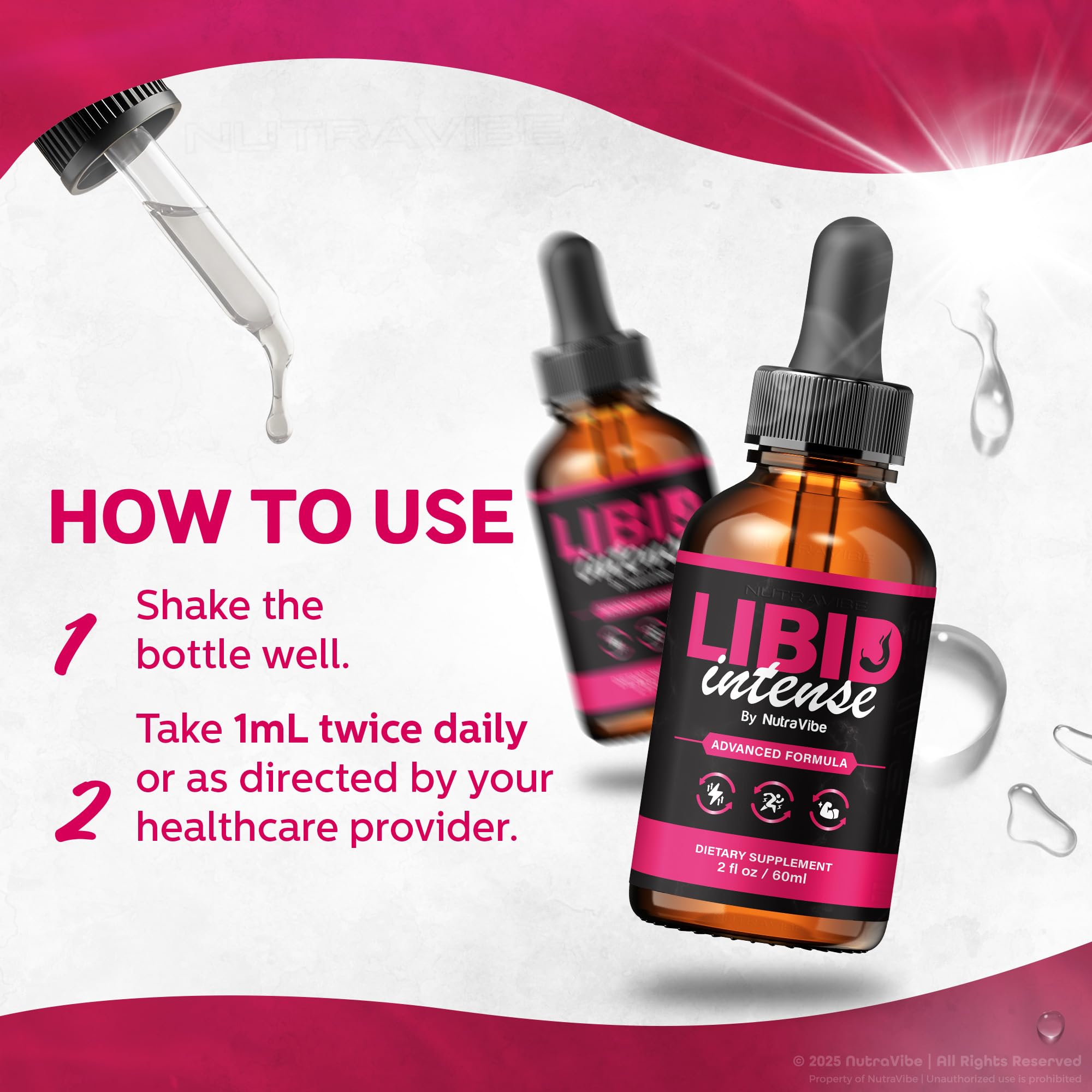 NutraVibe Libid Intense Drops packaging conveys trust and easy storage.