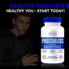 NutraVibe Prostabliss blister pack reveals convenient capsule format for on-the-go use.