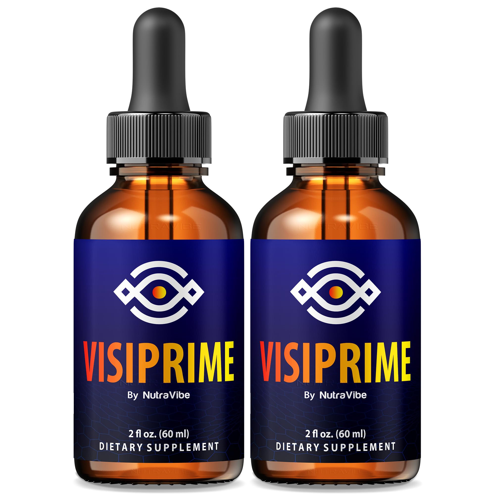 NutraVibe Visiprime eye drops bottle supports gentle eye care for daily comfort.