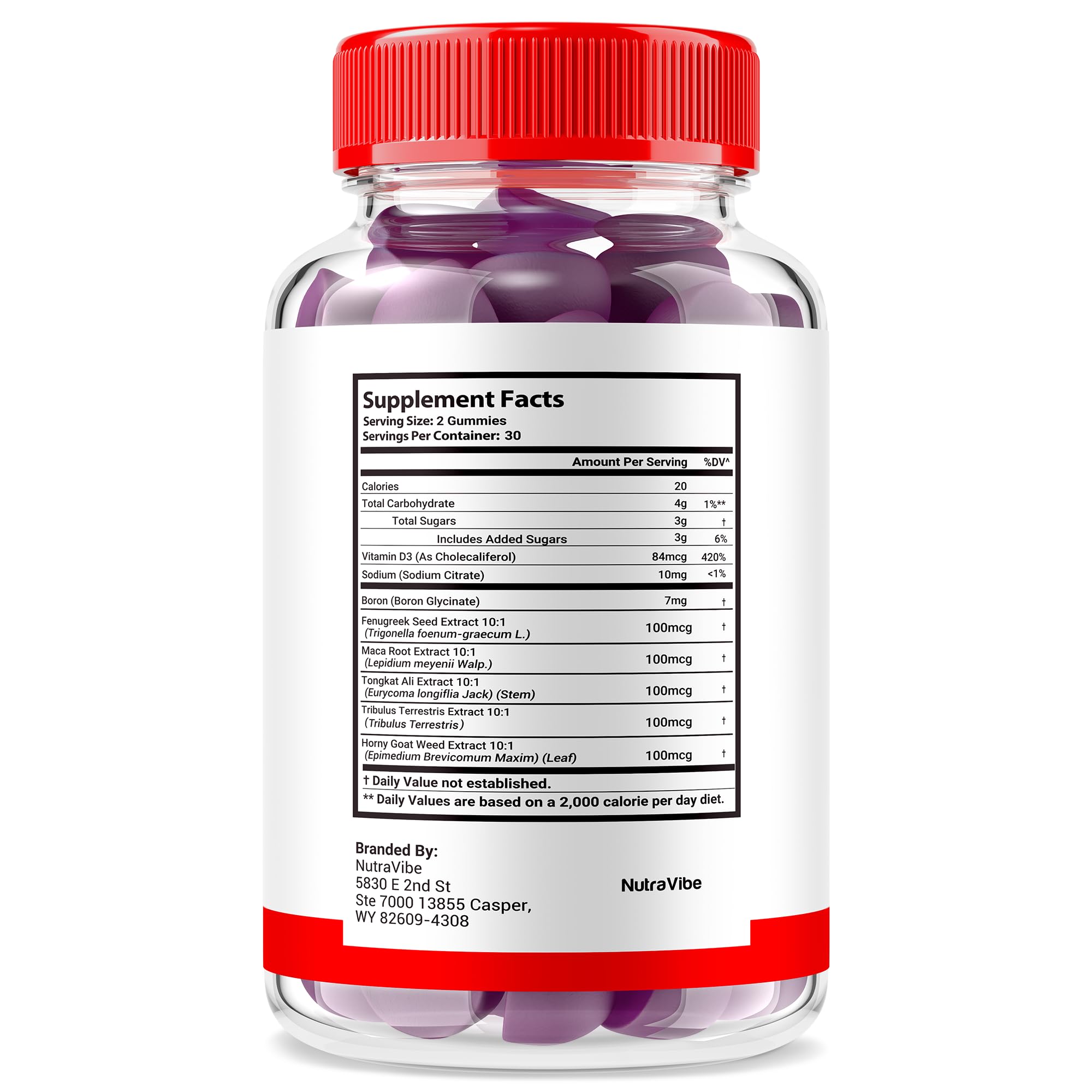 NutraVibe Vital Pump XL gummies close-up highlighting texture for easy energy.