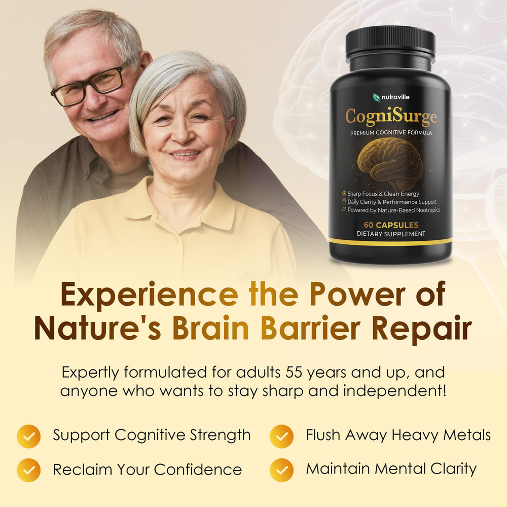 Nutraville CogniSurge serving with water for daily use