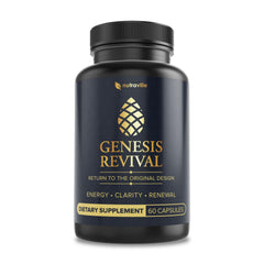 Nutraville Genesis Revival pineal gland bottle supports energy and mental clarity.