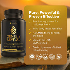 Nutraville Genesis Revival science-meets-spiritual blend visual