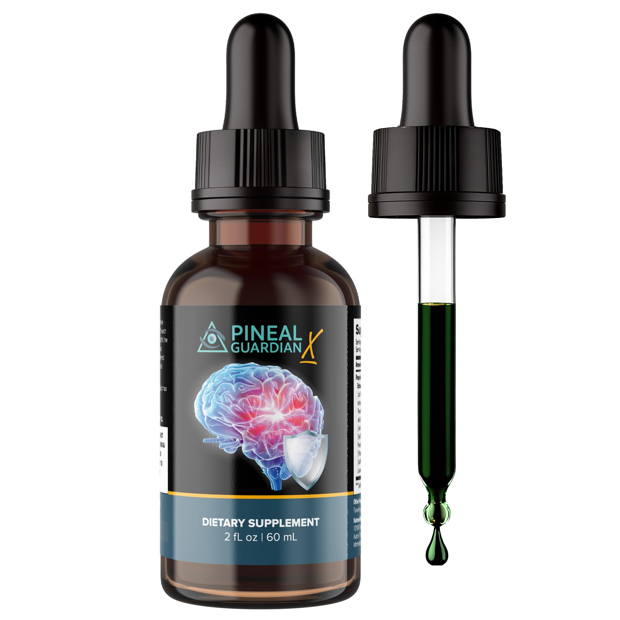 Close-up of Pineal Guardian X dropper showing easy dosing