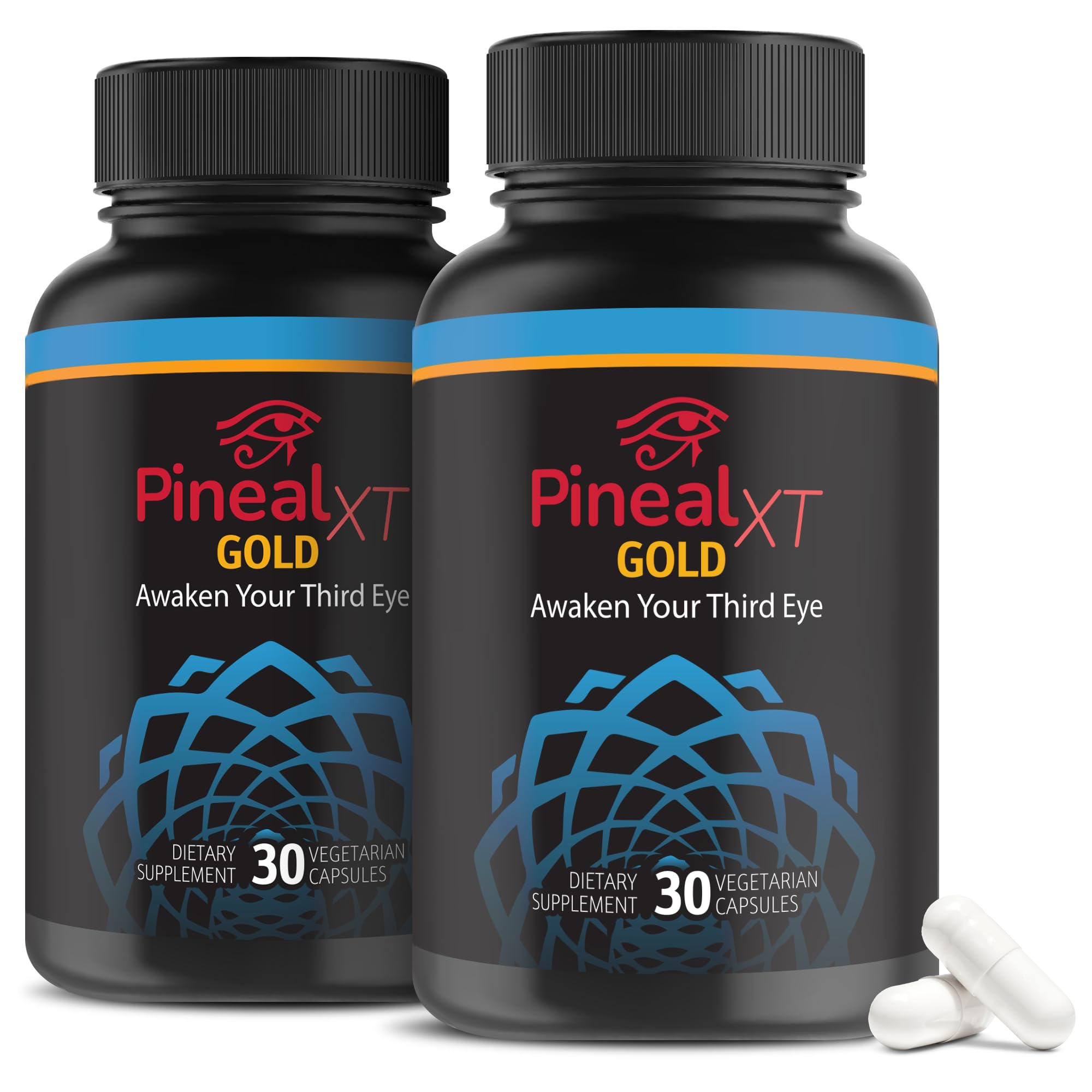 Nutraville Pineal XT Gold bottle front for focus and energy.