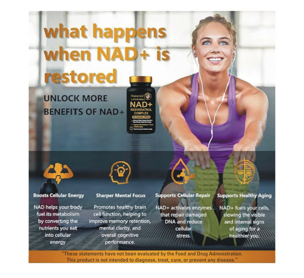 Nutravira packaging box front with product name and key benefits