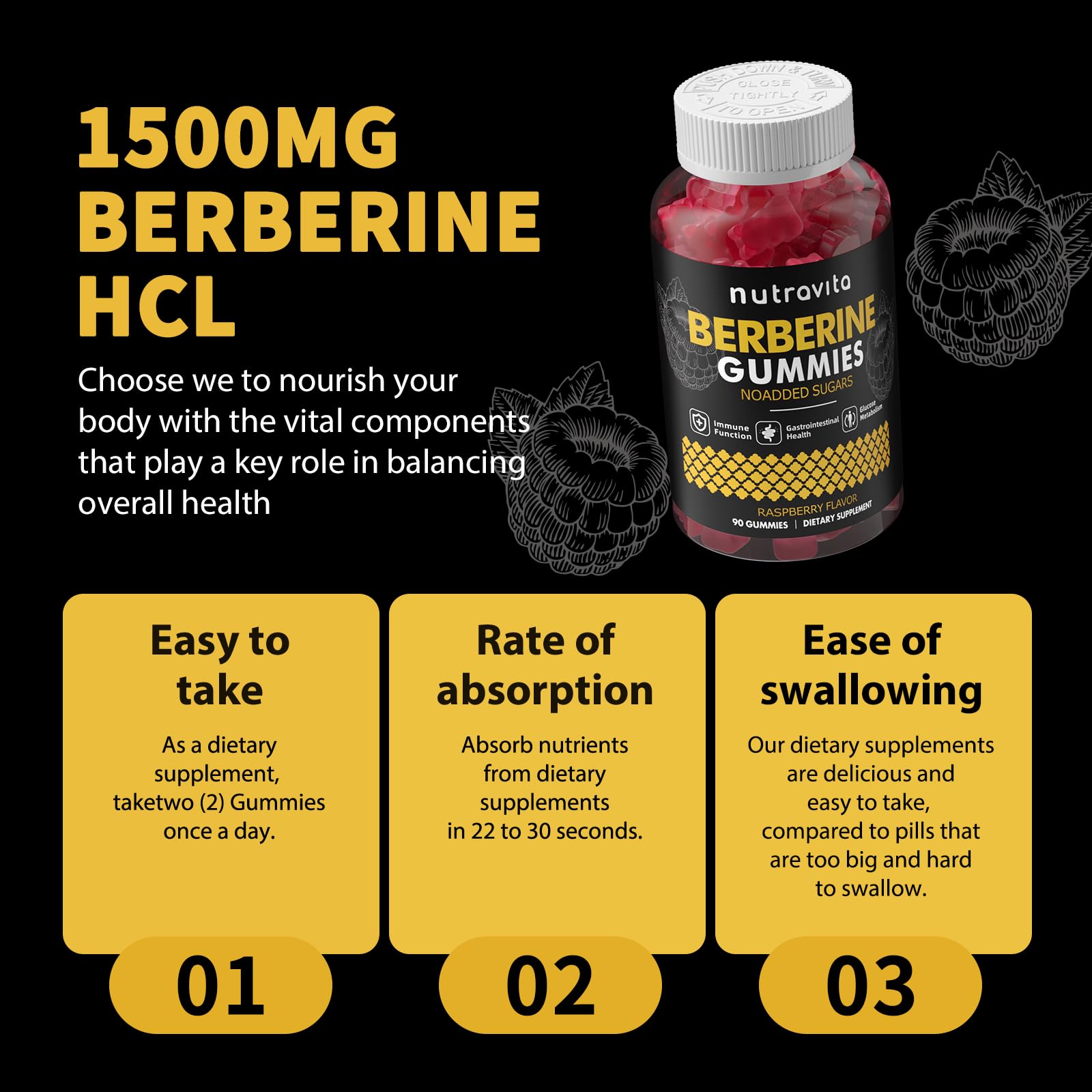 Nutravita Berberine Gummies two-pack front label.
